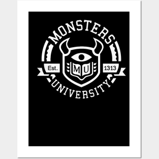 White Monster University Posters and Art